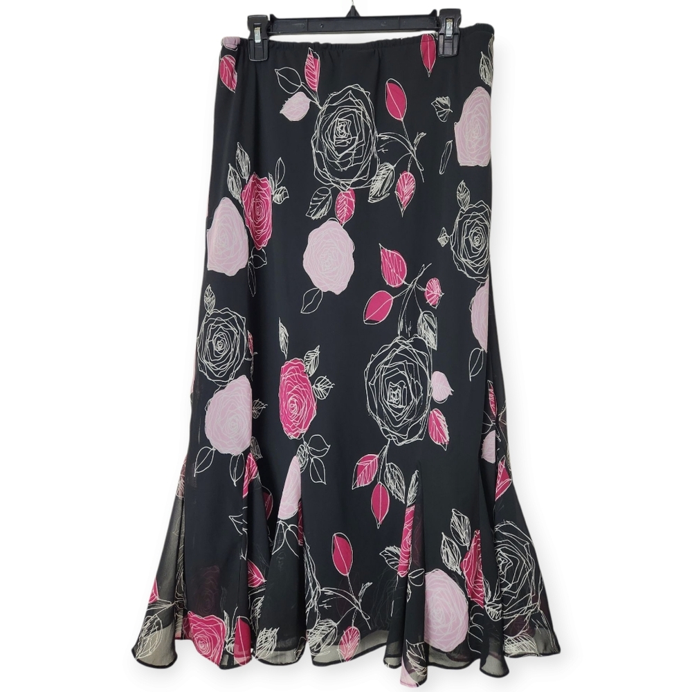 R & M Richards Floral Cottagecore Fairy Whimsical Skirt Size 16P